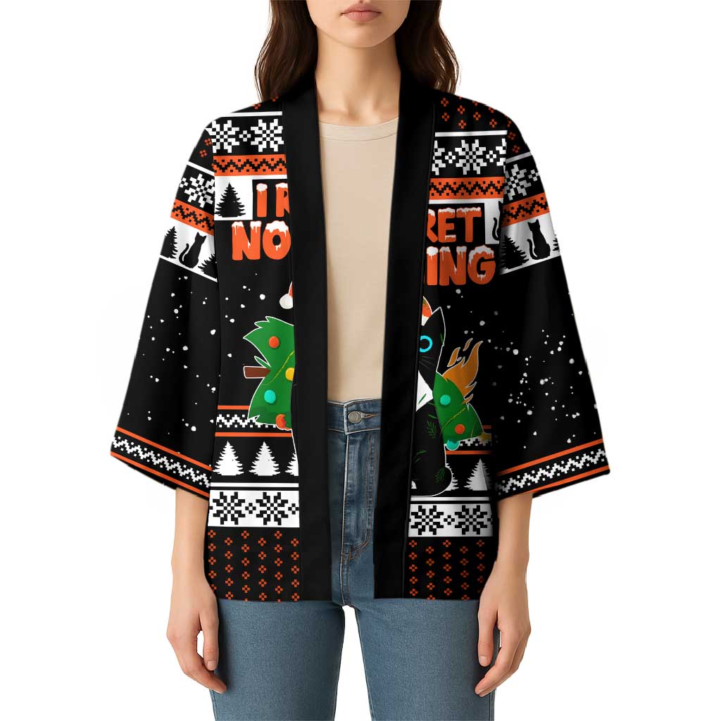 I Regret Nothing Cat Christmas Christmas Kimono Xmas Holiday Patterns - Wonder Print Shop