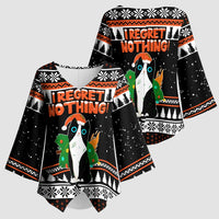 I Regret Nothing Cat Christmas Christmas Kimono Sleeve Blouse Xmas Holiday Patterns - Wonder Print Shop