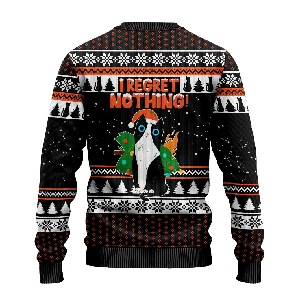I Regret Nothing Cat Christmas Ugly Christmas Sweater Xmas Holiday Patterns - Wonder Print Shop