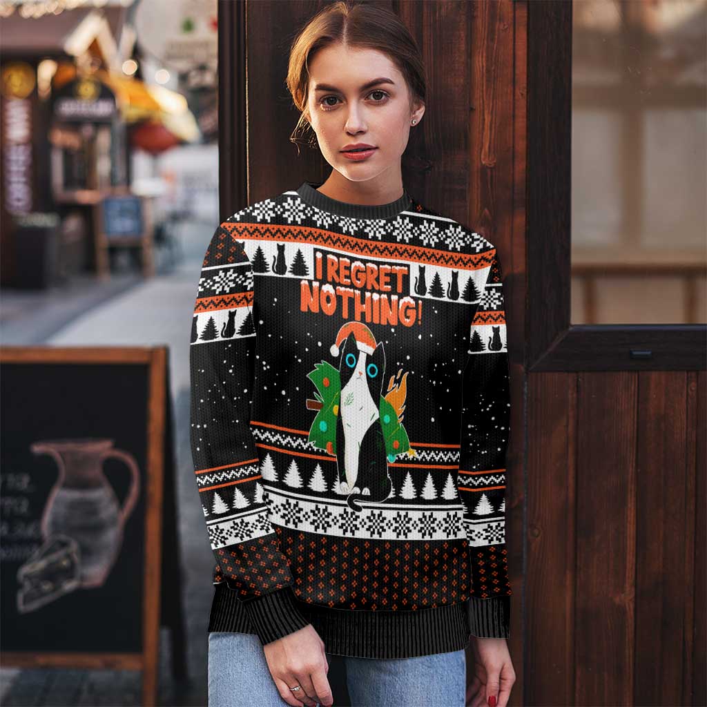 I Regret Nothing Cat Christmas Ugly Christmas Sweater Xmas Holiday Patterns - Wonder Print Shop