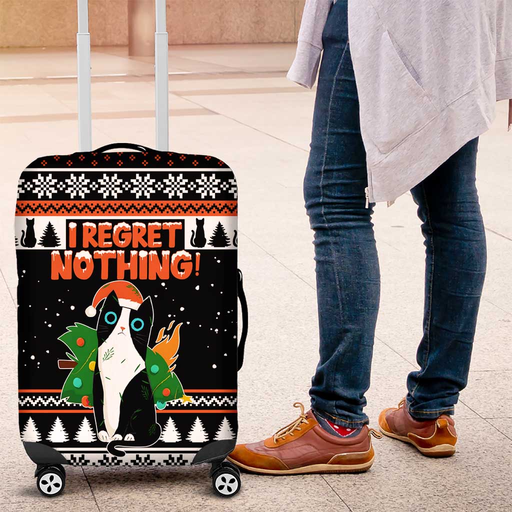 I Regret Nothing Cat Christmas Christmas Luggage Cover Xmas Holiday Patterns - Wonder Print Shop
