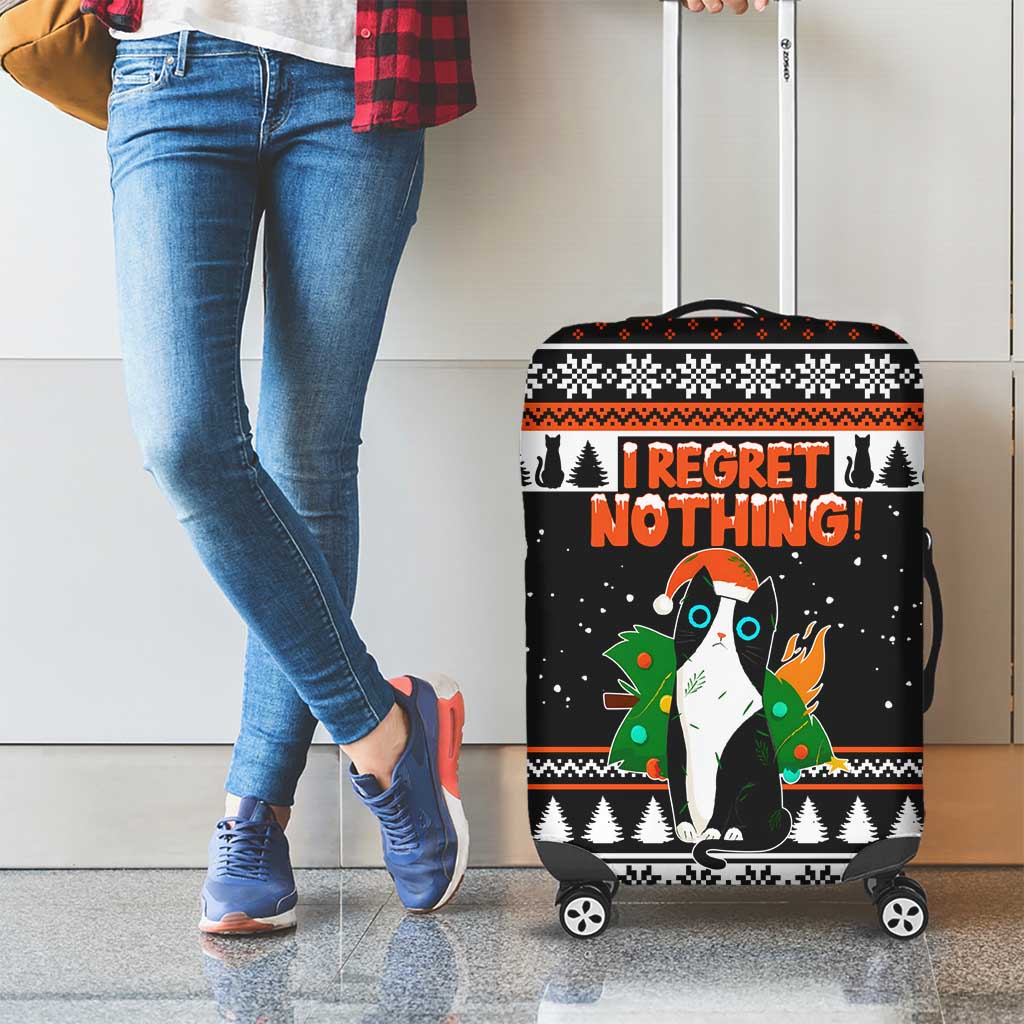 I Regret Nothing Cat Christmas Christmas Luggage Cover Xmas Holiday Patterns - Wonder Print Shop