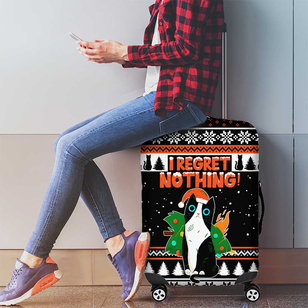 I Regret Nothing Cat Christmas Christmas Luggage Cover Xmas Holiday Patterns - Wonder Print Shop