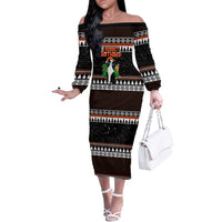 I Regret Nothing Cat Christmas Christmas Off The Shoulder Long Sleeve Dress Xmas Holiday Patterns - Wonder Print Shop