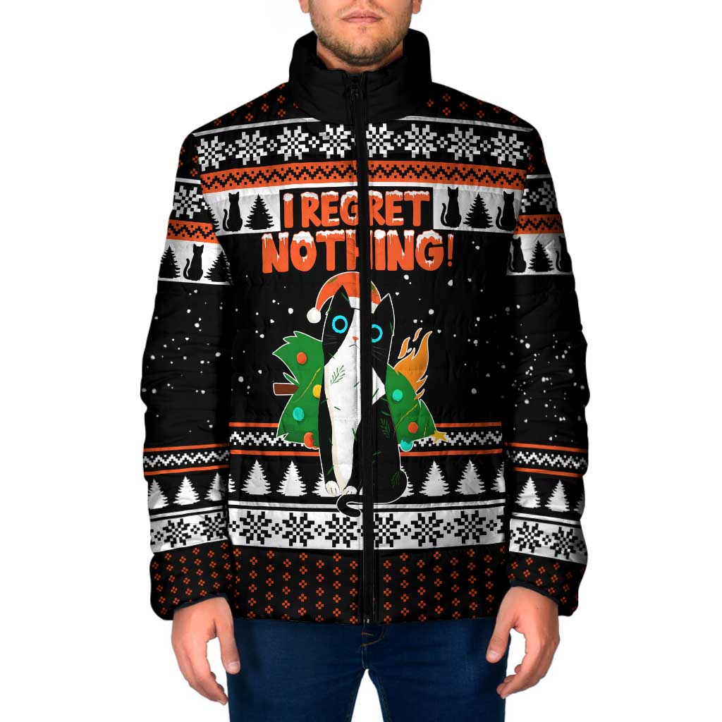 I Regret Nothing Cat Christmas Christmas Padded Jacket Xmas Holiday Patterns - Wonder Print Shop