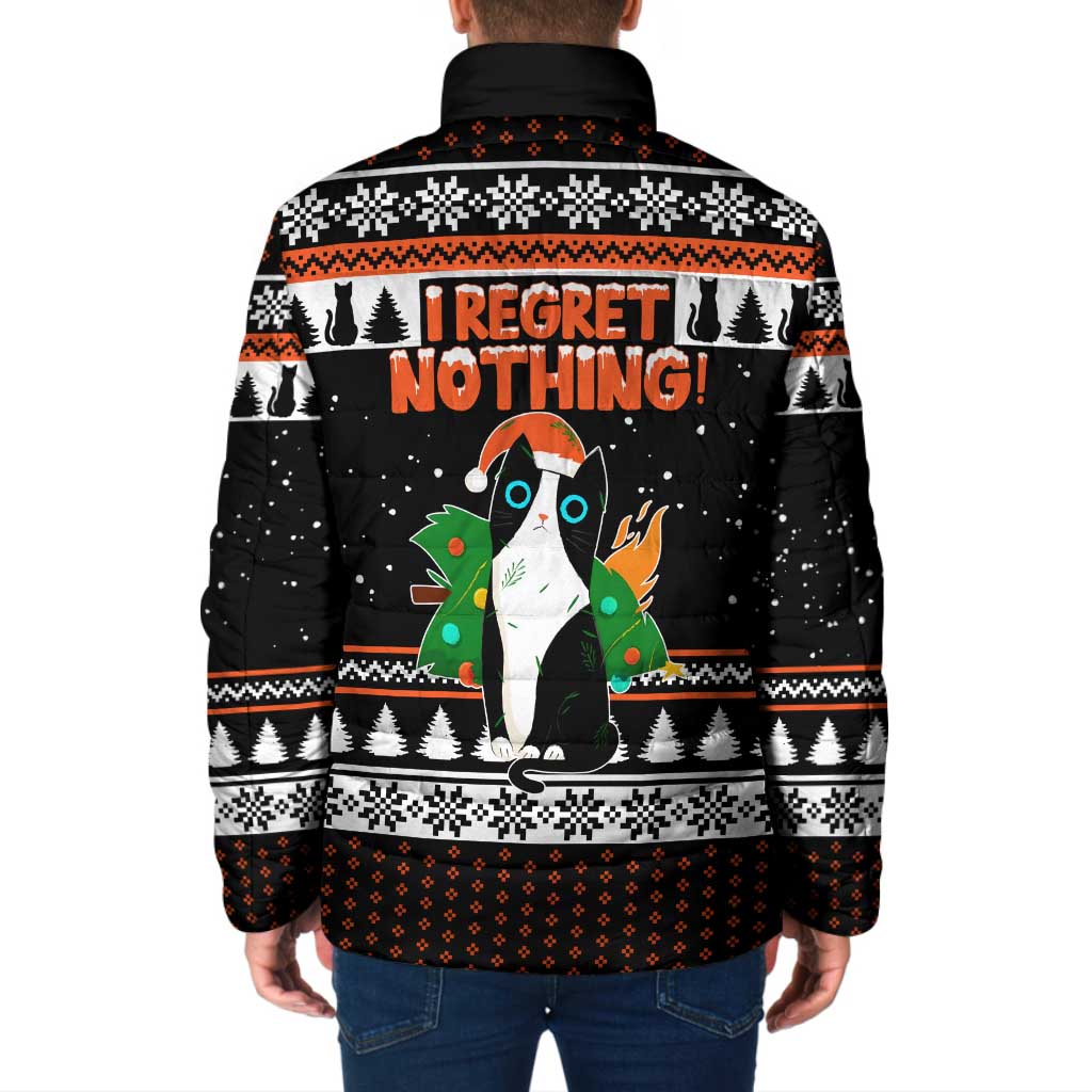 I Regret Nothing Cat Christmas Christmas Padded Jacket Xmas Holiday Patterns - Wonder Print Shop