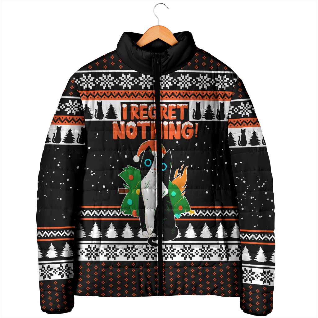 I Regret Nothing Cat Christmas Christmas Padded Jacket Xmas Holiday Patterns - Wonder Print Shop