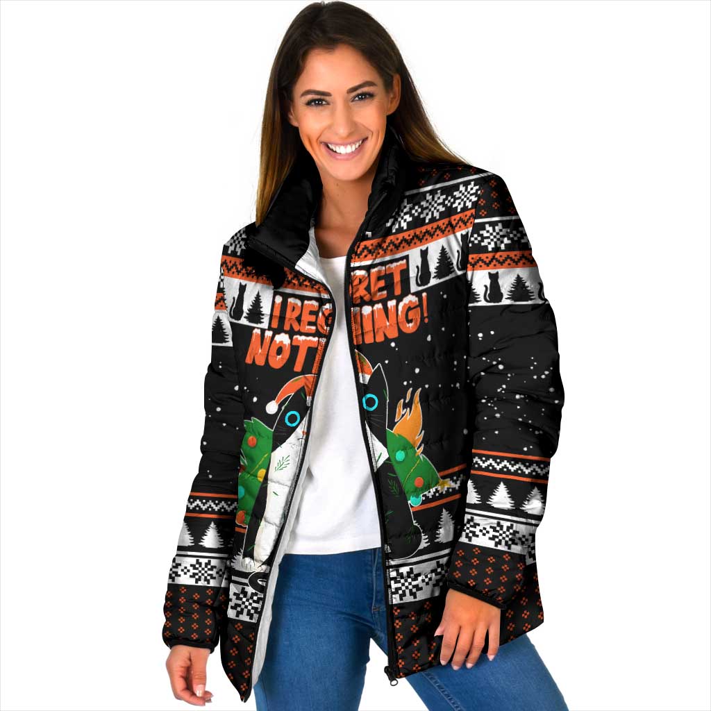 I Regret Nothing Cat Christmas Christmas Padded Jacket Xmas Holiday Patterns - Wonder Print Shop