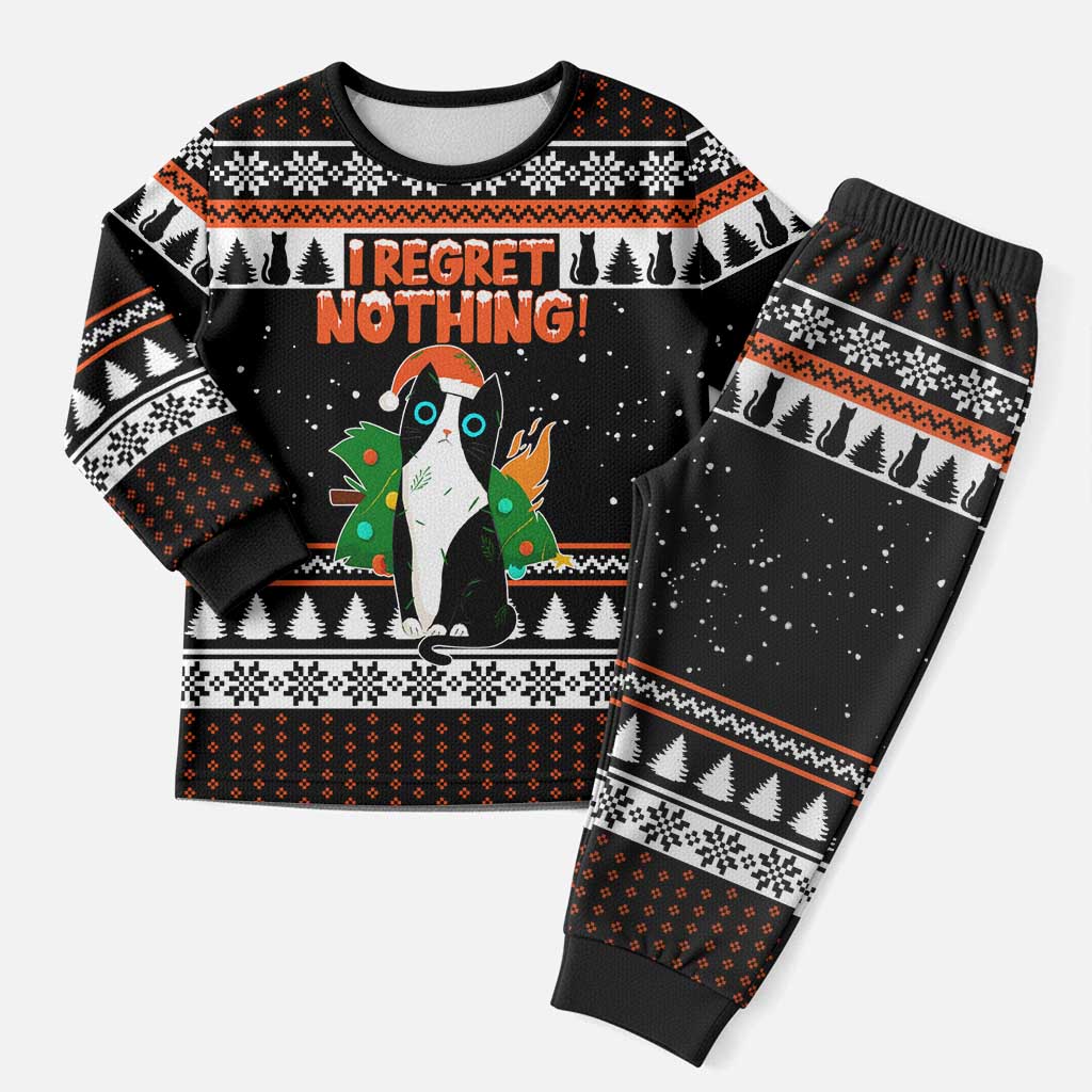 I Regret Nothing Cat Christmas Christmas Pajama Set Xmas Holiday Patterns - Wonder Print Shop