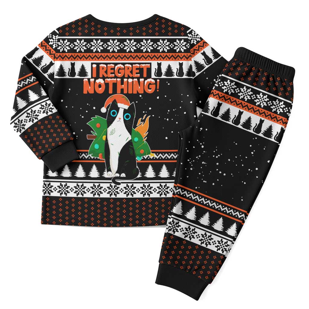 I Regret Nothing Cat Christmas Christmas Pajama Set Xmas Holiday Patterns - Wonder Print Shop