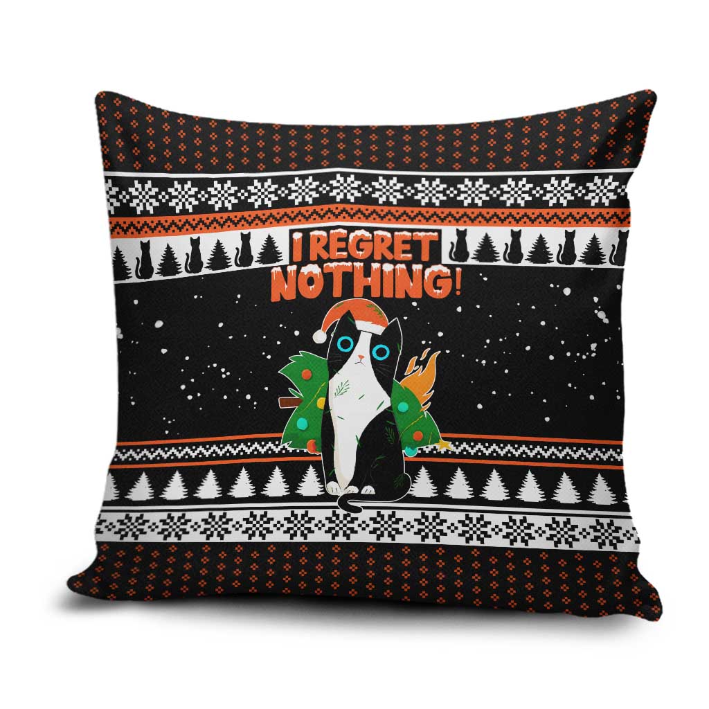 I Regret Nothing Cat Christmas Christmas Pillow Cover Xmas Holiday Patterns - Wonder Print Shop