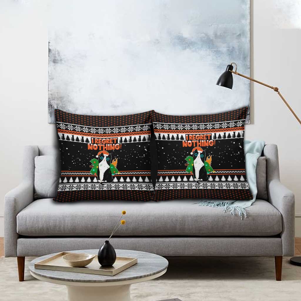 I Regret Nothing Cat Christmas Christmas Pillow Cover Xmas Holiday Patterns - Wonder Print Shop