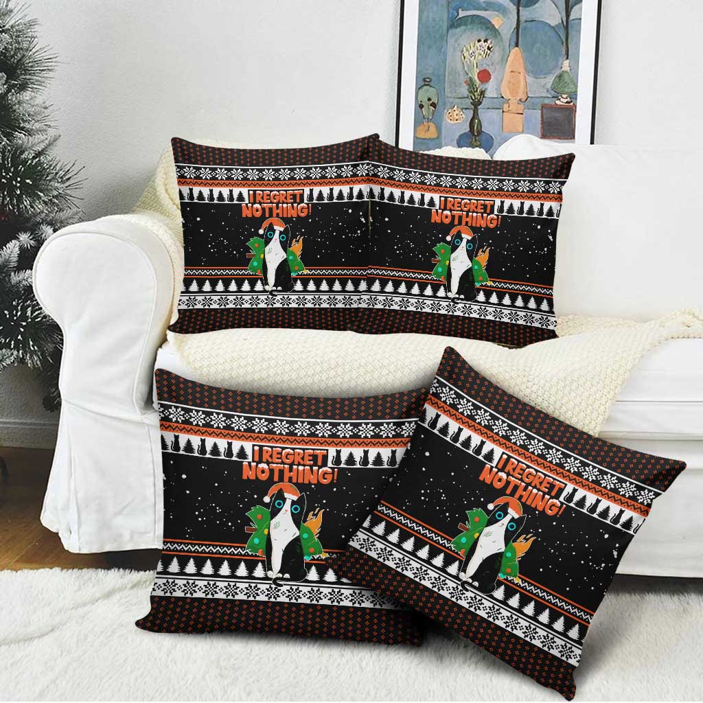 I Regret Nothing Cat Christmas Christmas Pillow Cover Xmas Holiday Patterns - Wonder Print Shop