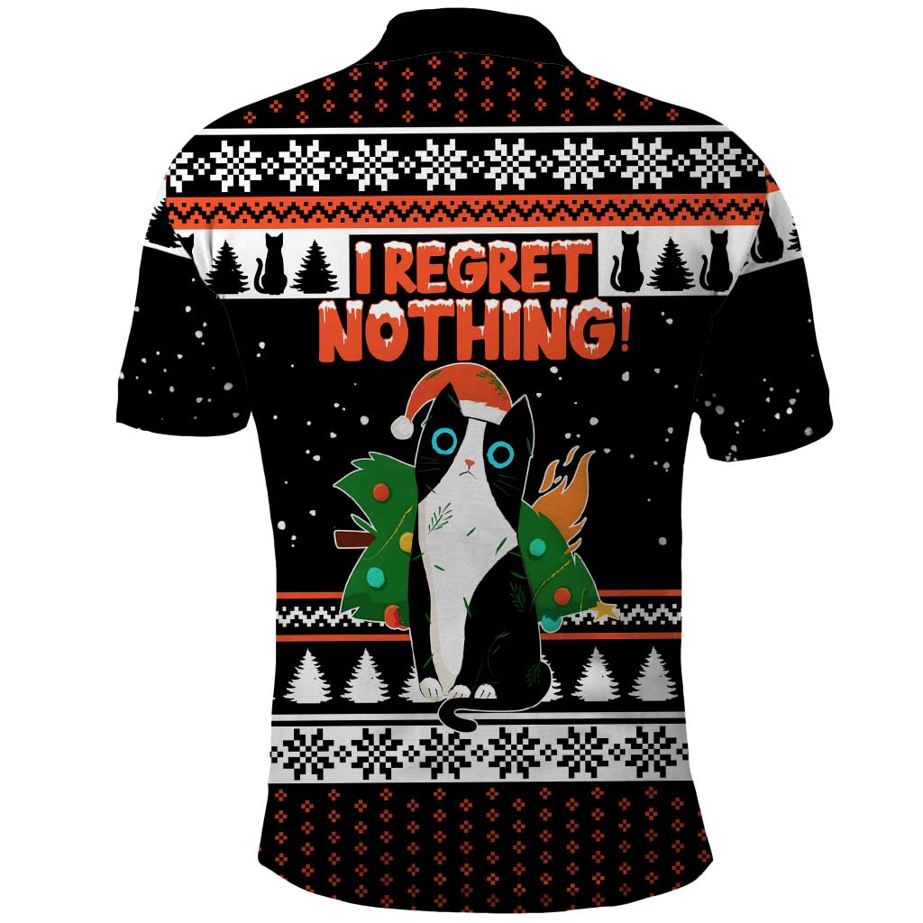 I Regret Nothing Cat Christmas Christmas Polo Shirt Xmas Holiday Patterns - Wonder Print Shop