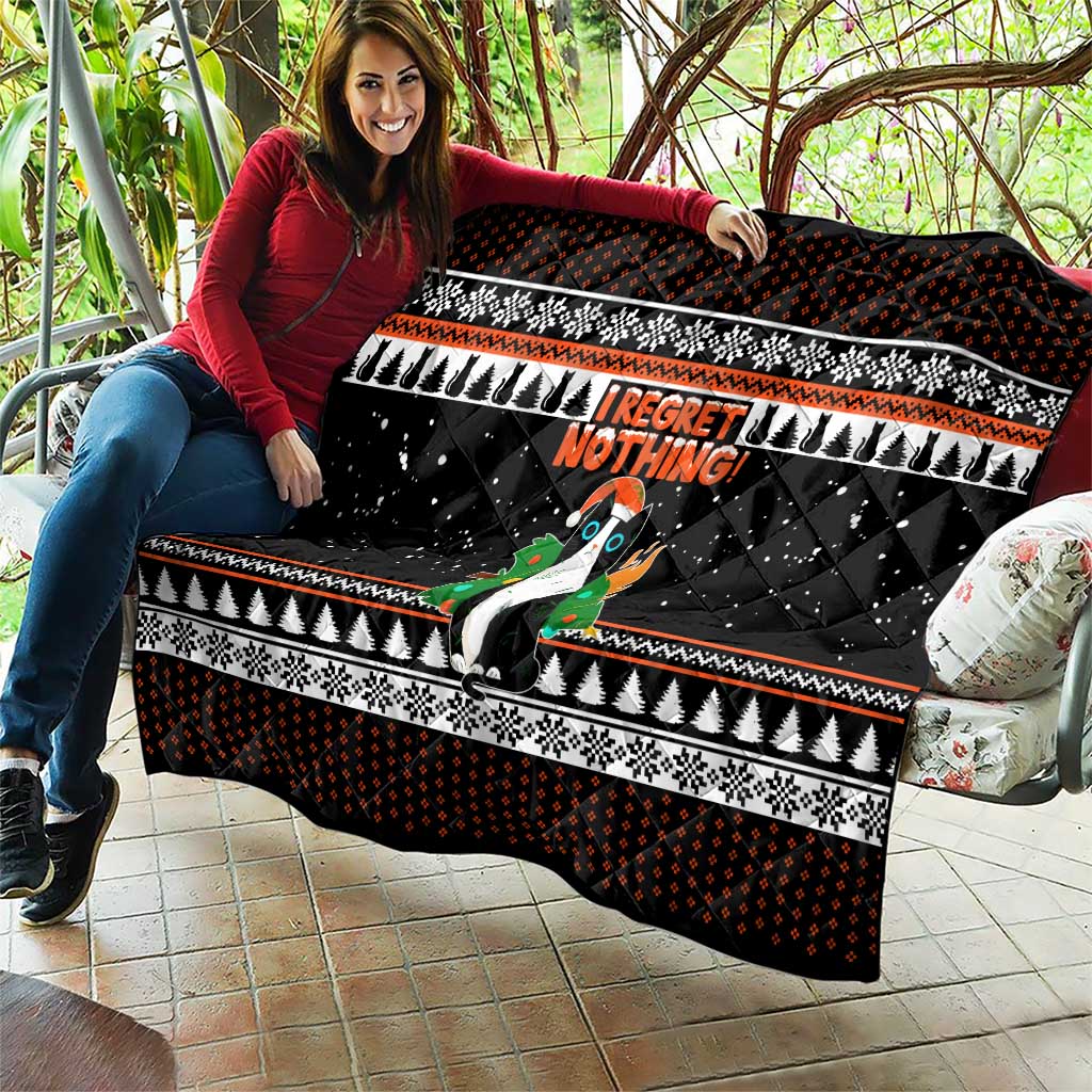 I Regret Nothing Cat Christmas Christmas Quilt Xmas Holiday Patterns - Wonder Print Shop