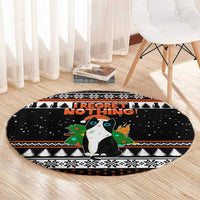 I Regret Nothing Cat Christmas Christmas Round Carpet Xmas Holiday Patterns - Wonder Print Shop