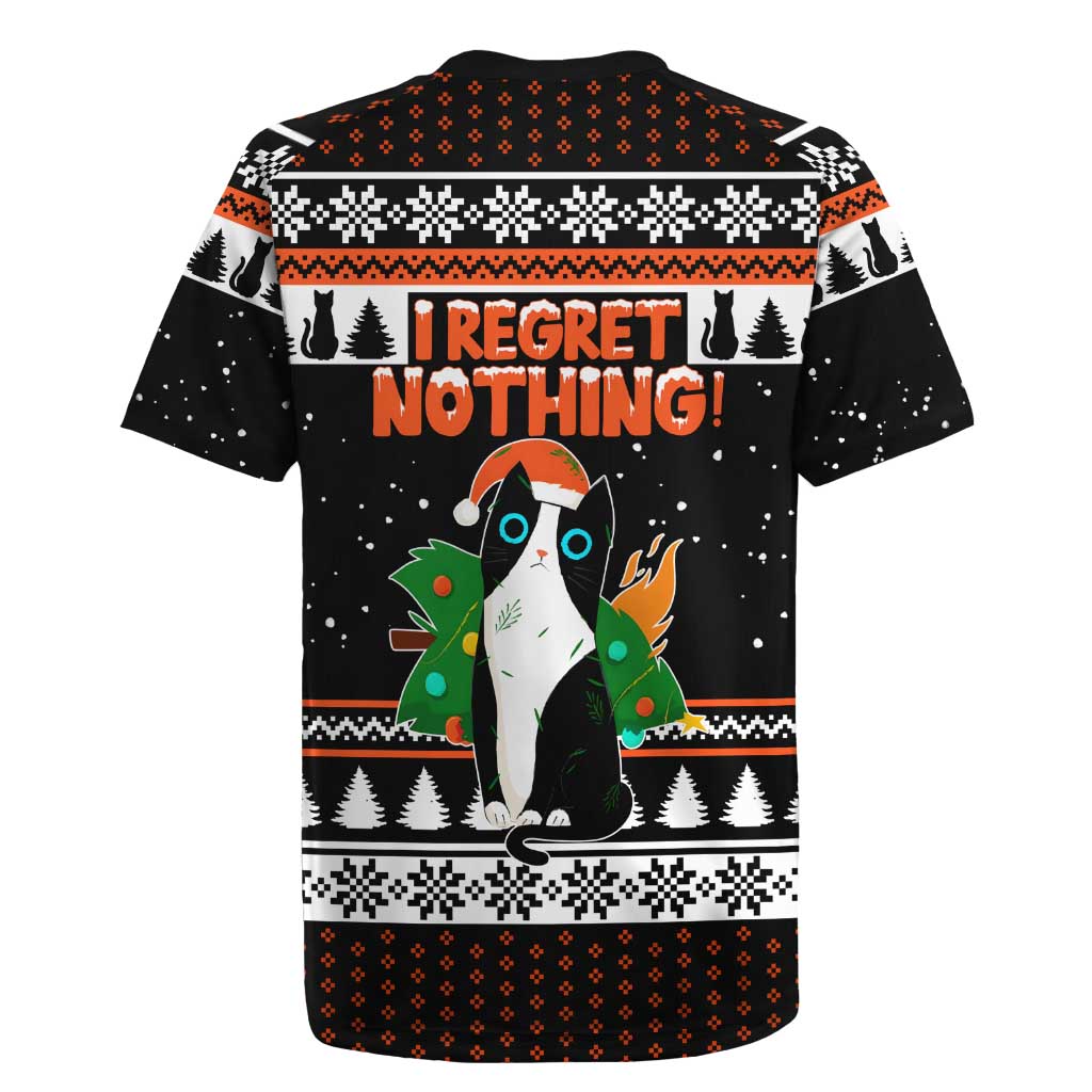 I Regret Nothing Cat Christmas Christmas Rugby Jersey Xmas Holiday Patterns - Wonder Print Shop