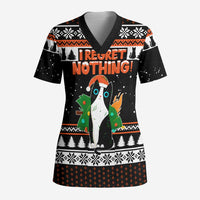 I Regret Nothing Cat Christmas Christmas Scrub Top Xmas Holiday Patterns - Wonder Print Shop