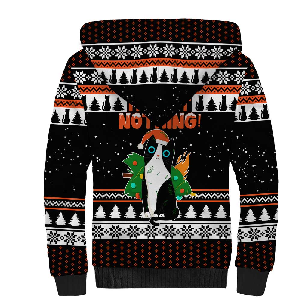 I Regret Nothing Cat Christmas Christmas Sherpa Hoodie Xmas Holiday Patterns - Wonder Print Shop