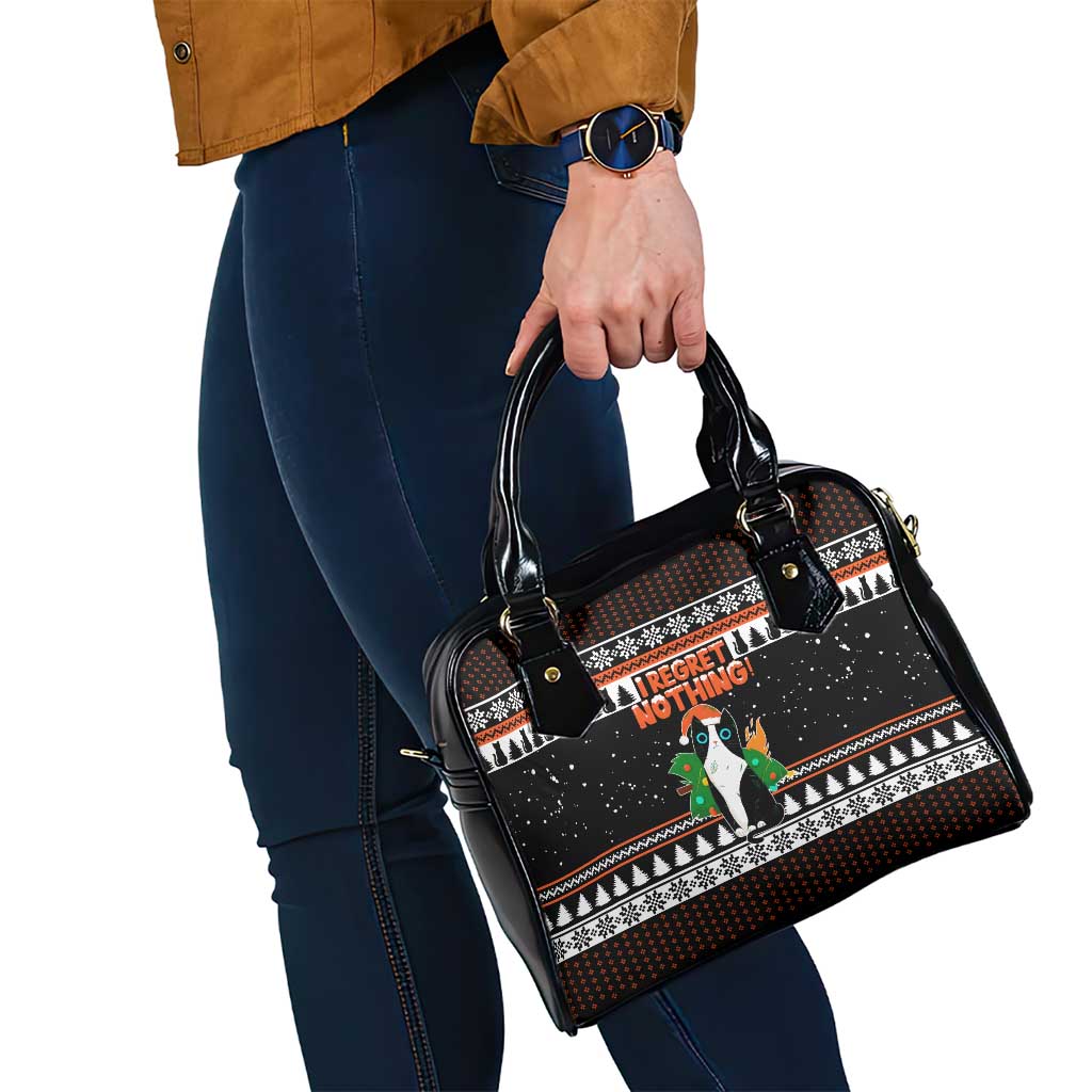 I Regret Nothing Cat Christmas Christmas Shoulder Handbag Xmas Holiday Patterns - Wonder Print Shop