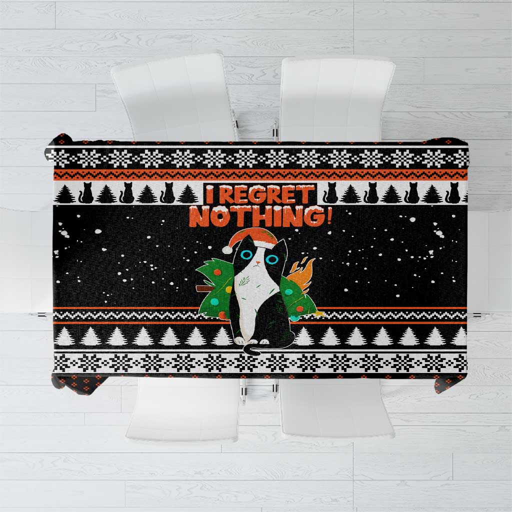 I Regret Nothing Cat Christmas Christmas Tablecloth Xmas Holiday Patterns - Wonder Print Shop