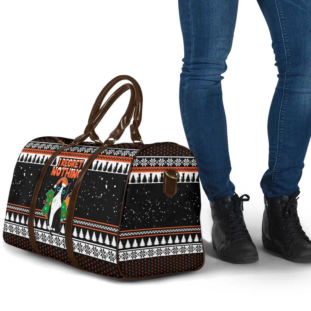 I Regret Nothing Cat Christmas Christmas Travel Bag Xmas Holiday Patterns - Wonder Print Shop
