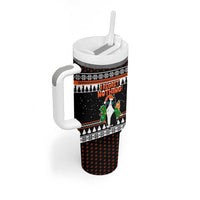 I Regret Nothing Cat Christmas Christmas Tumbler With Handle Xmas Holiday Patterns - Wonder Print Shop
