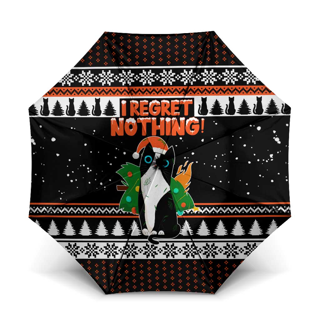 I Regret Nothing Cat Christmas Christmas Umbrella Xmas Holiday Patterns - Wonder Print Shop