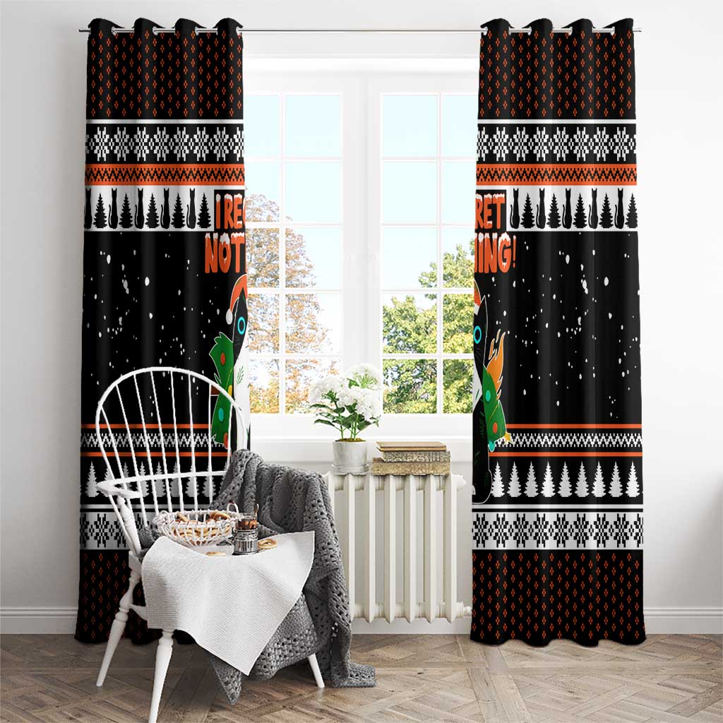 I Regret Nothing Cat Christmas Christmas Window Curtain Xmas Holiday Patterns - Wonder Print Shop
