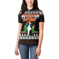 I Regret Nothing Cat Christmas Christmas Women Polo Shirt Xmas Holiday Patterns - Wonder Print Shop
