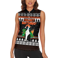 I Regret Nothing Cat Christmas Christmas Women Sleeveless Polo Shirt Xmas Holiday Patterns - Wonder Print Shop