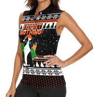 I Regret Nothing Cat Christmas Christmas Women Sleeveless Polo Shirt Xmas Holiday Patterns - Wonder Print Shop