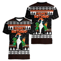I Regret Nothing Cat Christmas Christmas Women V-Neck T-Shirt Xmas Holiday Patterns - Wonder Print Shop