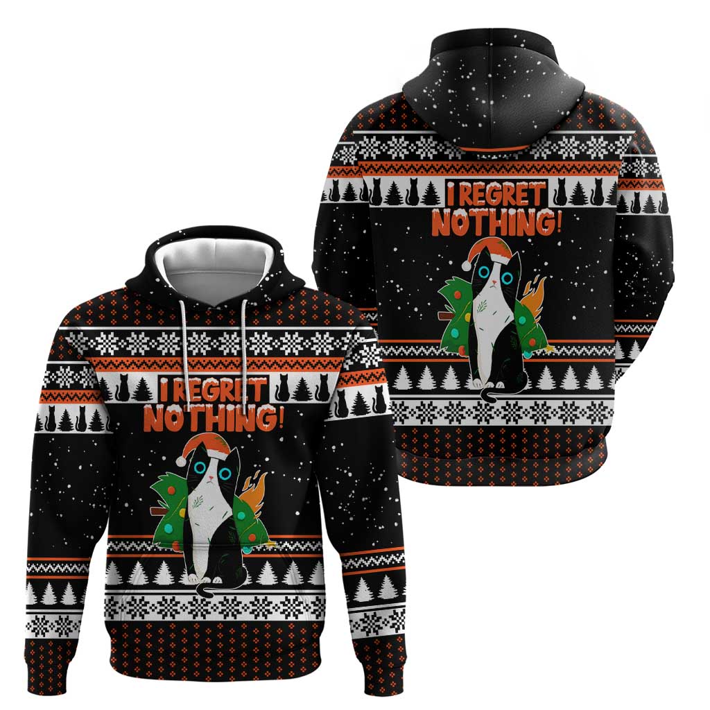 I Regret Nothing Cat Christmas Christmas Zip Hoodie Xmas Holiday Patterns - Wonder Print Shop