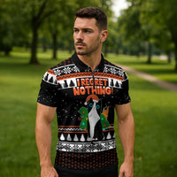 I Regret Nothing Cat Christmas Christmas Zipper Polo Shirt Xmas Holiday Patterns - Wonder Print Shop