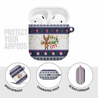 Reindeer Beer Christmas AirPods Case Xmas Holiday Patterns - Wonder Print Shop