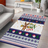 Reindeer Beer Christmas Area Rug Xmas Holiday Patterns - Wonder Print Shop