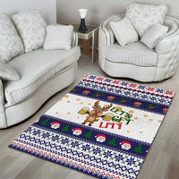 Reindeer Beer Christmas Area Rug Xmas Holiday Patterns - Wonder Print Shop