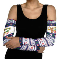 Reindeer Beer Christmas Arm Sleeves Xmas Holiday Patterns - Wonder Print Shop