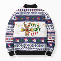 Reindeer Beer Christmas Bomber Puffer Jacket Xmas Holiday Patterns - Wonder Print Shop