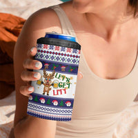 Reindeer Beer Christmas 4 in 1 Can Cooler Tumbler Xmas Holiday Patterns - Wonder Print Shop
