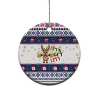 Reindeer Beer Christmas Ceramic Ornament Xmas Holiday Patterns - Wonder Print Shop