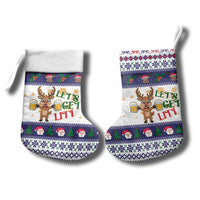 Reindeer Beer Christmas Stocking Xmas Holiday Patterns - Wonder Print Shop