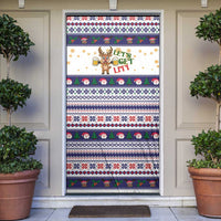 Reindeer Beer Christmas Door Cover Xmas Holiday Patterns - Wonder Print Shop