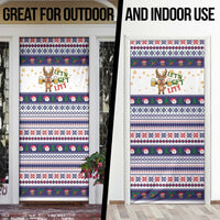 Reindeer Beer Christmas Door Cover Xmas Holiday Patterns - Wonder Print Shop