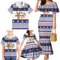 Reindeer Beer Christmas Family Matching Mermaid Dress and Hawaiian Shirt Xmas Holiday Patterns - Wonder Print Shop