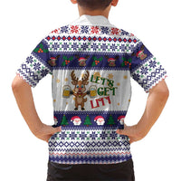 Reindeer Beer Christmas Family Matching Off Shoulder Short Dress and Hawaiian Shirt Xmas Holiday Patterns - Wonder Print Shop