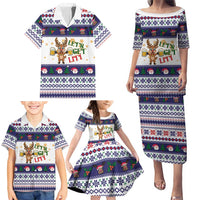 Reindeer Beer Christmas Family Matching Puletasi and Hawaiian Shirt Xmas Holiday Patterns - Wonder Print Shop