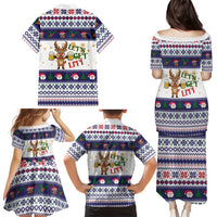 Reindeer Beer Christmas Family Matching Puletasi and Hawaiian Shirt Xmas Holiday Patterns - Wonder Print Shop