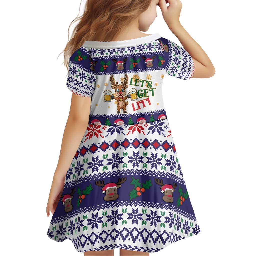 Reindeer Beer Christmas Family Matching Summer Maxi Dress and Hawaiian Shirt Xmas Holiday Patterns - Wonder Print Shop